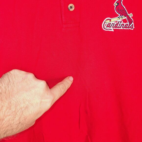 LEE SPORT Cardinals Polo Men's 2XL Embroidered MLB Logo Casual Athleisure Preppy - Picture 7 of 16